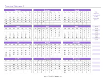 Perpetual Calendar 5