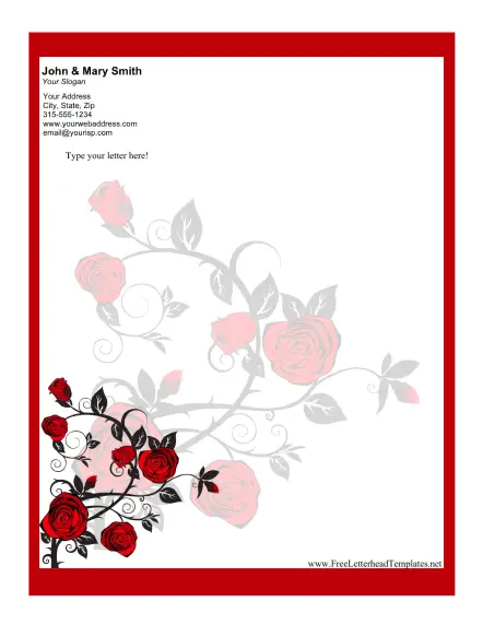 Roses Letterhead