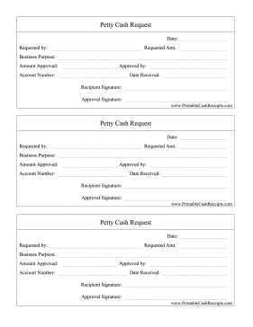 Petty Cash Request (3 per page)