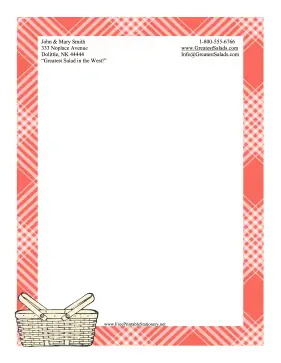 Picnic Stationery stationery design