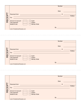 Pink Cash Receipts