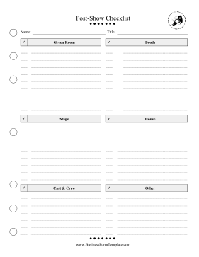 Post-Show Checklist