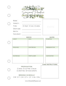 Produce Planner