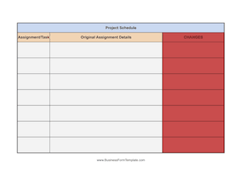 Project Change Form