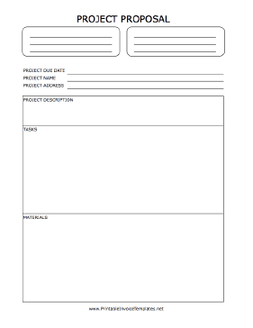 Project Proposal Form Template