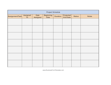 Project Schedule