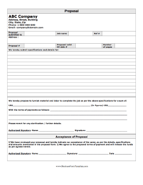 Proposal Form