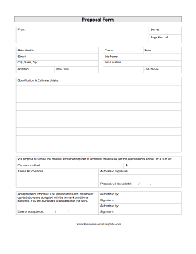 Proposal Form