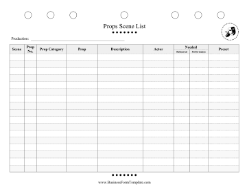 Props Scene List