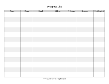 Prospect List
