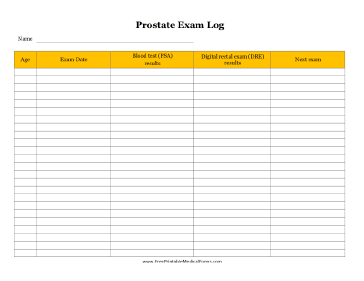 Prostate Exam Log