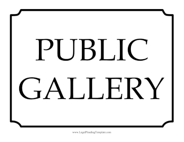 Public Gallery Sign