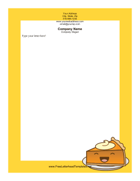 Pumpkin Pie Letterhead