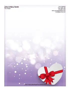 Purple Heart Candy Letterhead