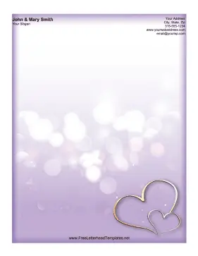 Purple Heart Letterhead