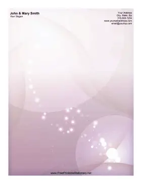 Purple Sparkle stationery design