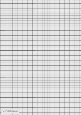 Printable Graph Paper - Light Gray - One Inch Grid - A4