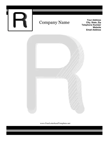 R Monogram Letterhead