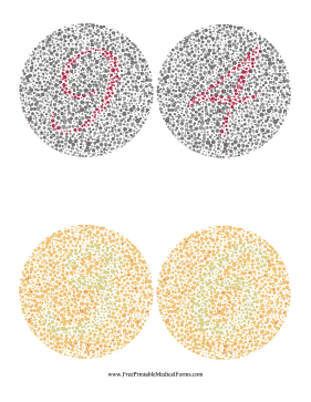 Red Color Blind Test Numbers