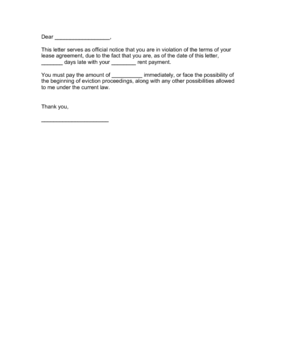 Rent Demand Letter