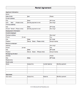 Rental Agreement