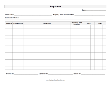 Requisition Form