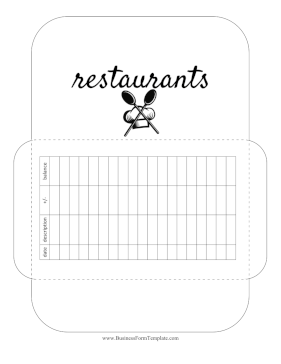 Restaurants Cash Envelope