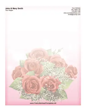 Rose Bouquet Letterhead