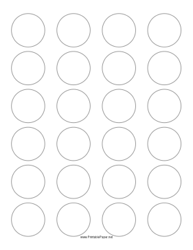 Printable Round Label - 1.5 inches diameter