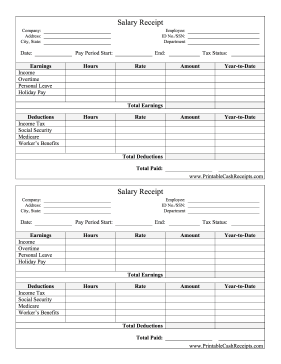 Salary Receipts
