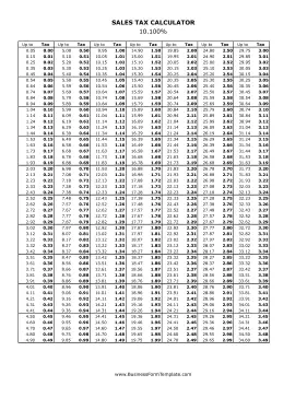 10.1% Sales Tax Calculator