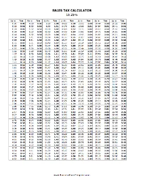 10.25% Sales Tax Calculator