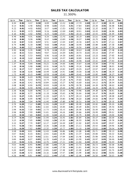 11.3% Sales Tax Calculator