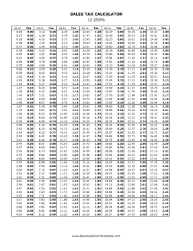 12.25% Sales Tax Calculator