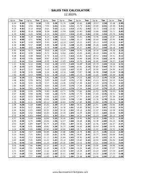 12.8% Sales Tax Calculator