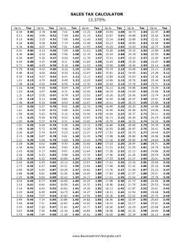 13.375% Sales Tax Calculator