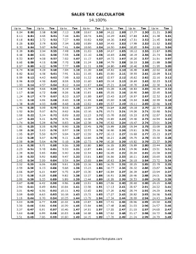 14.1% Sales Tax Calculator