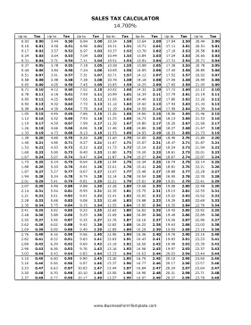 14.7% Sales Tax Calculator