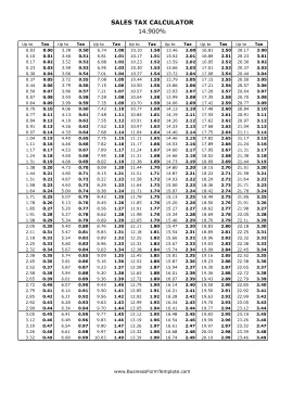 14.9% Sales Tax Calculator