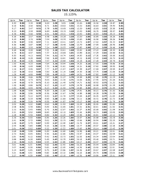 15.125% Sales Tax Calculator