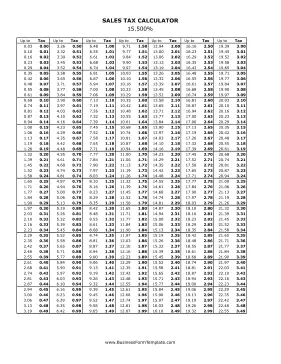 15.5% Sales Tax Calculator