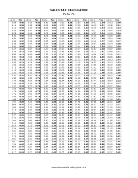 15.625% Sales Tax Calculator