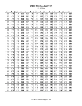 15.875% Sales Tax Calculator