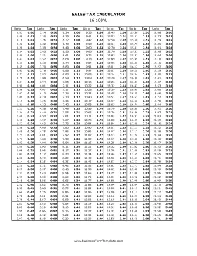 16.1% Sales Tax Calculator