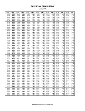 16.125% Sales Tax Calculator