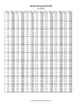 16.25% Sales Tax Calculator