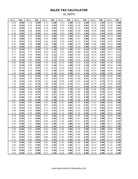 16.3% Sales Tax Calculator