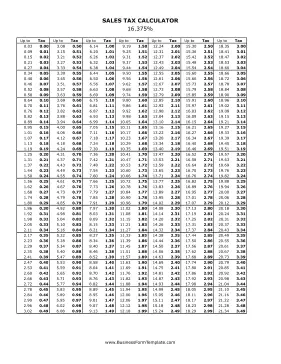 16.375% Sales Tax Calculator