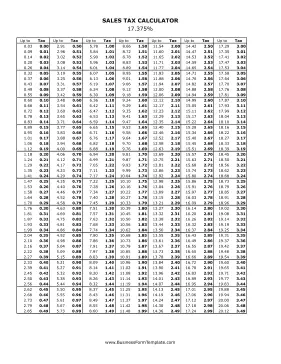 17.375% Sales Tax Calculator