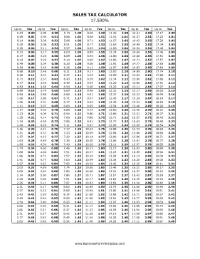 17.5% Sales Tax Calculator